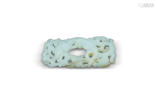 A carved white jade