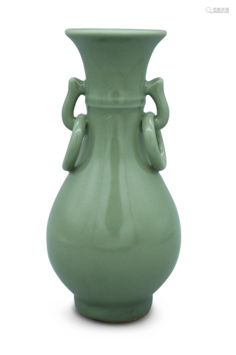 A longquan celadon vase, H 21 cm