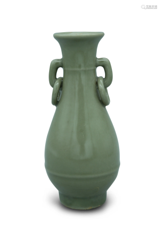 A longquan celadon bottle vase, H 17,2 cm
