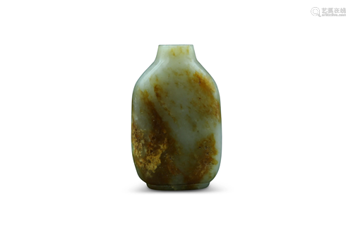 A russet jade carving of a snuff bottle, H 6 cm