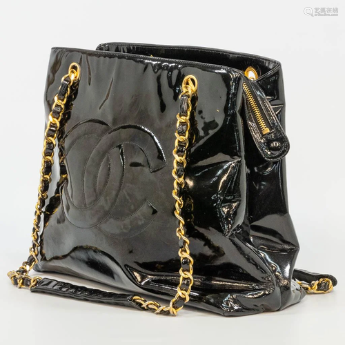 A vintage Chanel handbag with gold-plated elements and