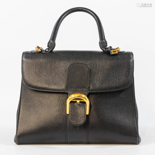 A handbag made of black leather, model Brilliant, with