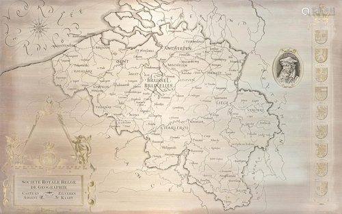 A map of Belgium 'Societe royale Belge de Geographie'