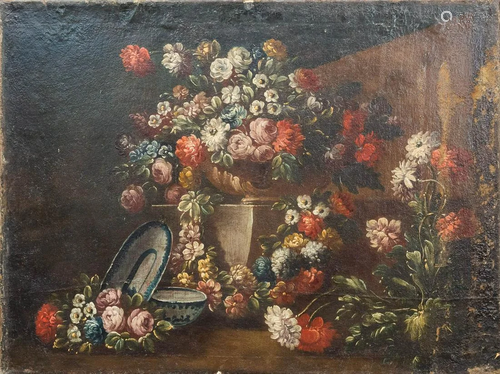 No signature found, Antique flower stillife painting,