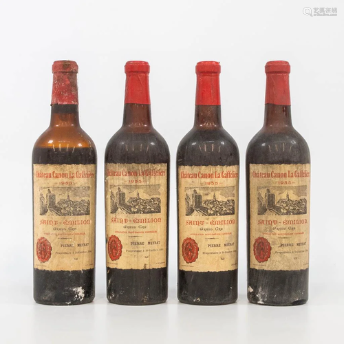 A collection of 4 bottles Chateau Canon la Gaffelire