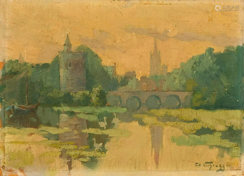 Charles Henri VERBRUGGHE (1877-1974) Minnewater in