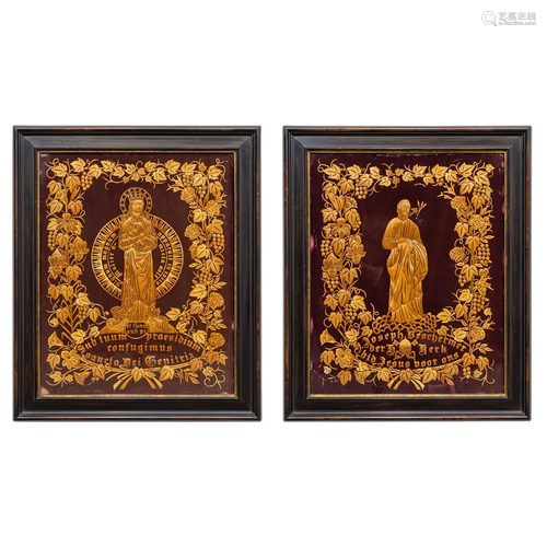 A collection of 2 devotional frames, made as a hobby by