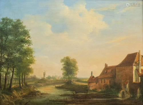 No signature found, an antique painting of The Dutch