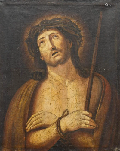 No signature found, an antique painting of 'Salvator