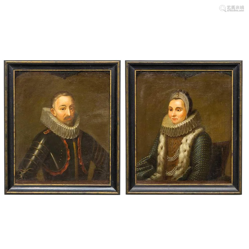 No signature found, A fine pair of pendant portraits of