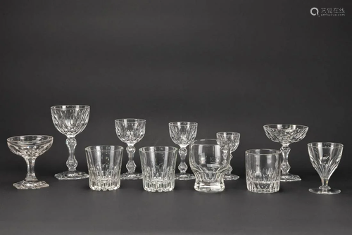 A large collection of Val Saint Lambert glasses, 132