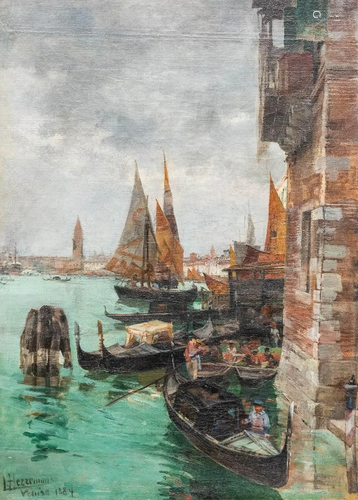 Lievin HERREMANS (1858-1907/21) Venice 1884, oil on