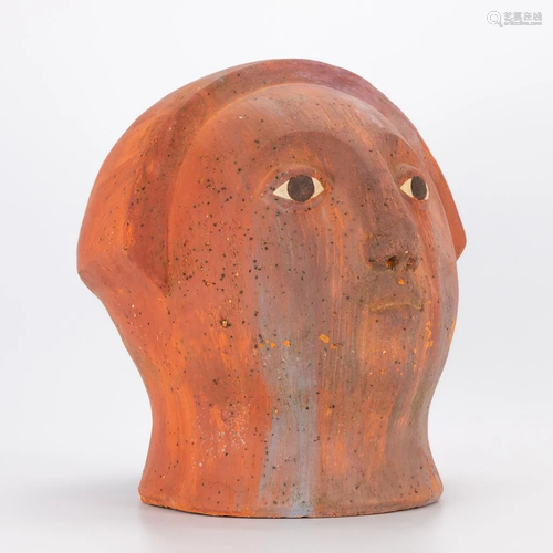 Odile KINART (1945) 'Head', a garden statue made of