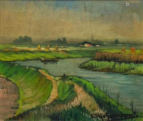 Achille VAN SASSENBROUCK (1886-1979) 'Landscape with