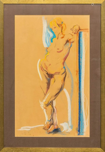 Gerardus REINDERS (XX) Naked Figurine, gouache on