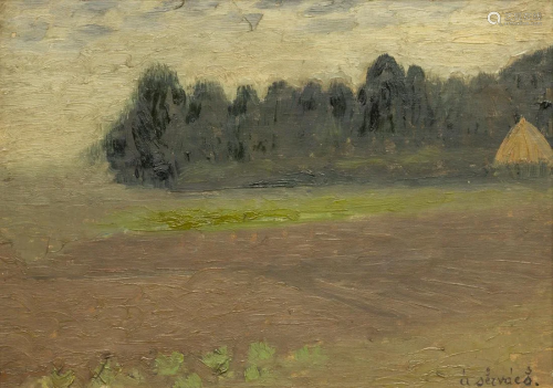 Albert SERVAES (1883-1966) Landscape, oil on panel. (55