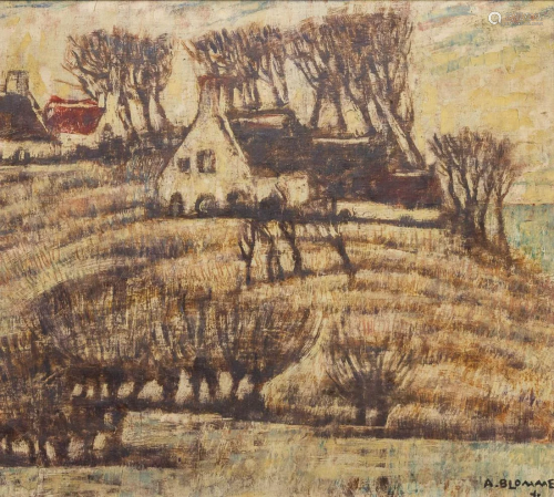 Alfons BLOMME (1889-1979) A landscape with a farm and