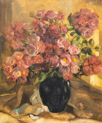 Paul SORTET (1905-1966) A flower bouquet, oil on