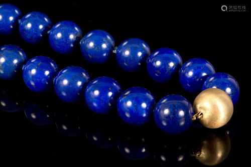 Afghan Lapis Lazuli Beaded Chain Necklet