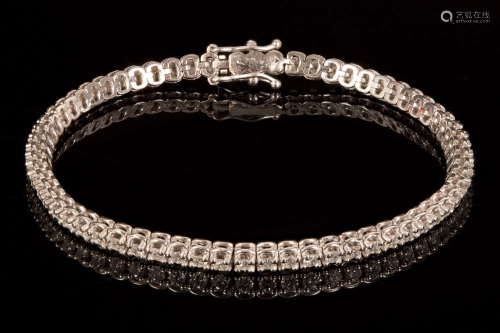 18k white gold 2.6ct diamond tennis bracelet