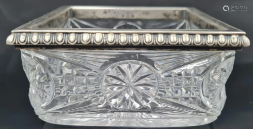 Karl Faberge - Crystal & Silver Caviar Bowl