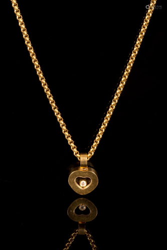 Chopard - Gold Pendant Necklace Set w/ Diamond