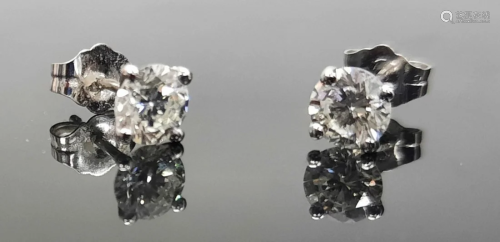 Stud Earrings - Pair of Diamond Earrings