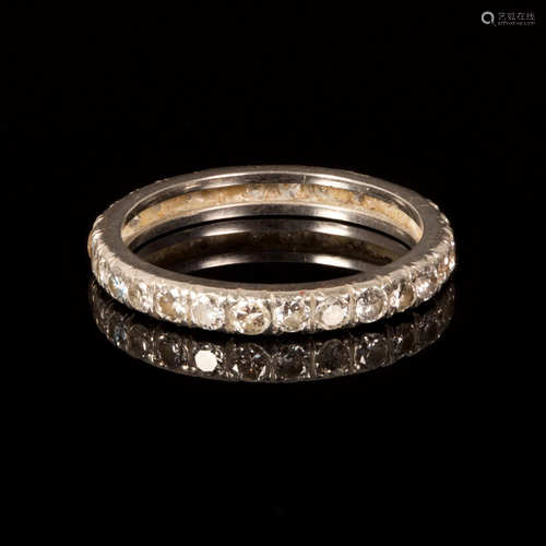 Vintage Platinum and Diamond Eternity Band