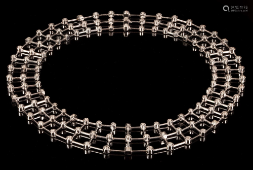 H. Stern 18K White Gold and Diamond Choker Necklace