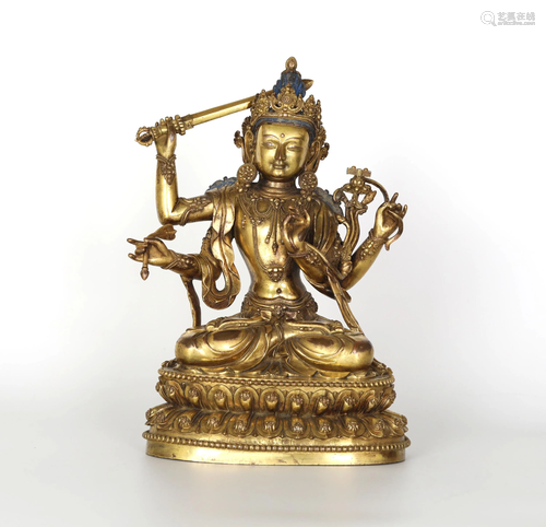 Chinese Gilt Bronze Buddha Figure