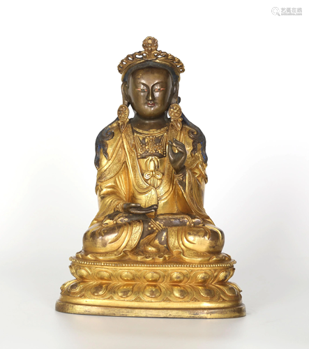 Chinese Gilt Bronze Buddha Figure