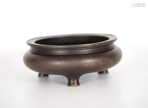 Chinese Bronze Tripod Censer