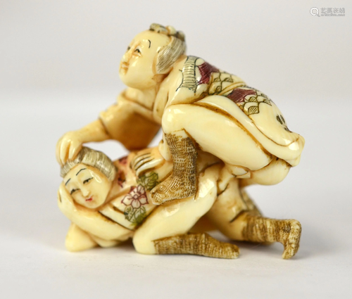 Japanese Carved Erotic Figural