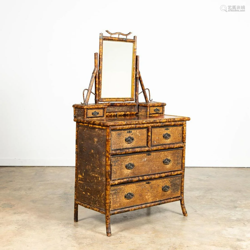 L. 19TH C. AESTHETIC MOVEMENT BAMBOO DRESSER