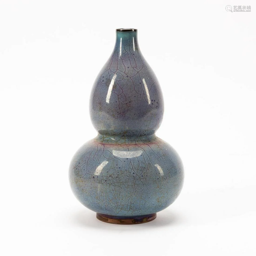 CHINESE JUN WARE DOUBLE GOURD PORCELAIN VASE