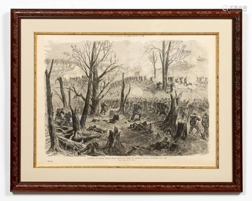 CIVIL WAR, CAPTURE OF MISSIONARY RIDGE, FRAMED