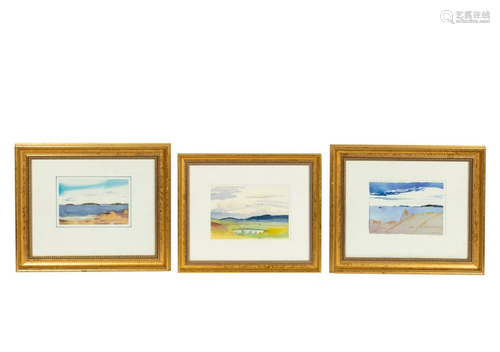 3 PC, SUSAN HEADLEY VAN CAMPEN, MAINE WATERCOLORS