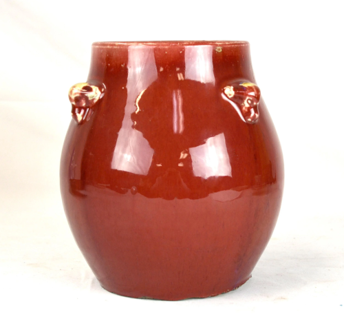 Chinese Porcelain Oxblood Glazed Bulbous Vase