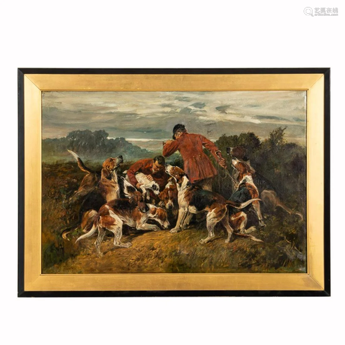 JOHN EMMS, HUNT SCENE, ENGLISH SPORTING ART