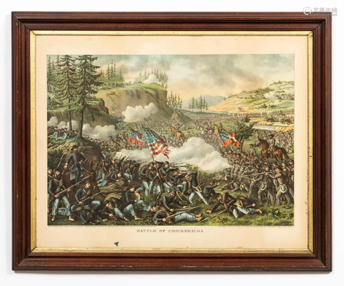 KURZ & ALLISON, BATTLE OF CHICKAMAUGA, CHROMOLITHO