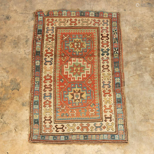 ANTIQUE KAZAK CARPET, 6'2