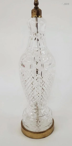 LARGE WATERFORD CRYSTAL TABLE LAMP