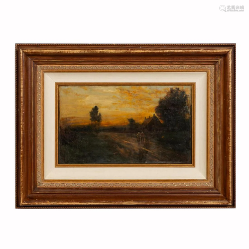 THOMAS HUNT, TONALIST LANDSCAPE, FRAMED