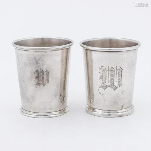 2 PCS, STERLING SILVER MINT JULEP CUPS, KIRK & WEB