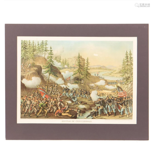 KURZ & ALLISON, BATTLE OF CHATTANOOGA, CHROMOLITHO