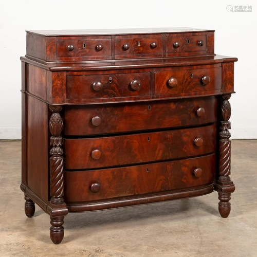 19TH C. FEDERAL FLAME MAHOGANY GENTLEMEN