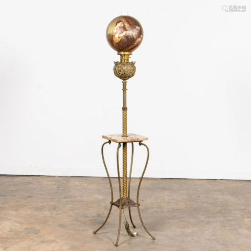 AMERICAN BRASS PARLOR FLOOR LAMP STAND
