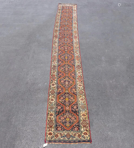 ANTIQUE KURDISH BIJAR RUNNER, 22'4