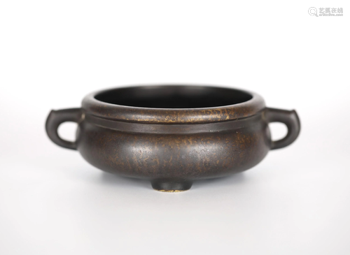 Chinese Bronze Tripod Incense Burner