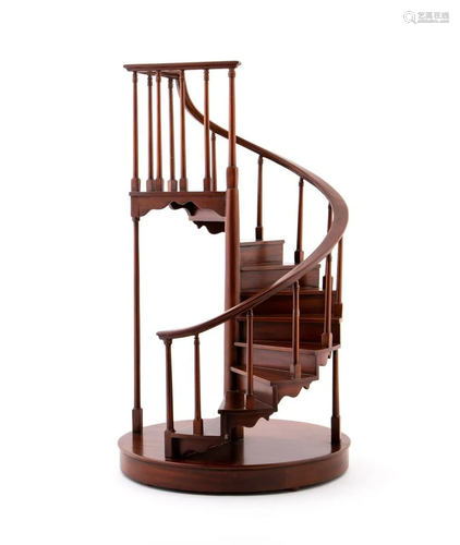 WOODEN ARCHITECTURAL SPIRAL STAIRCASE MODEL